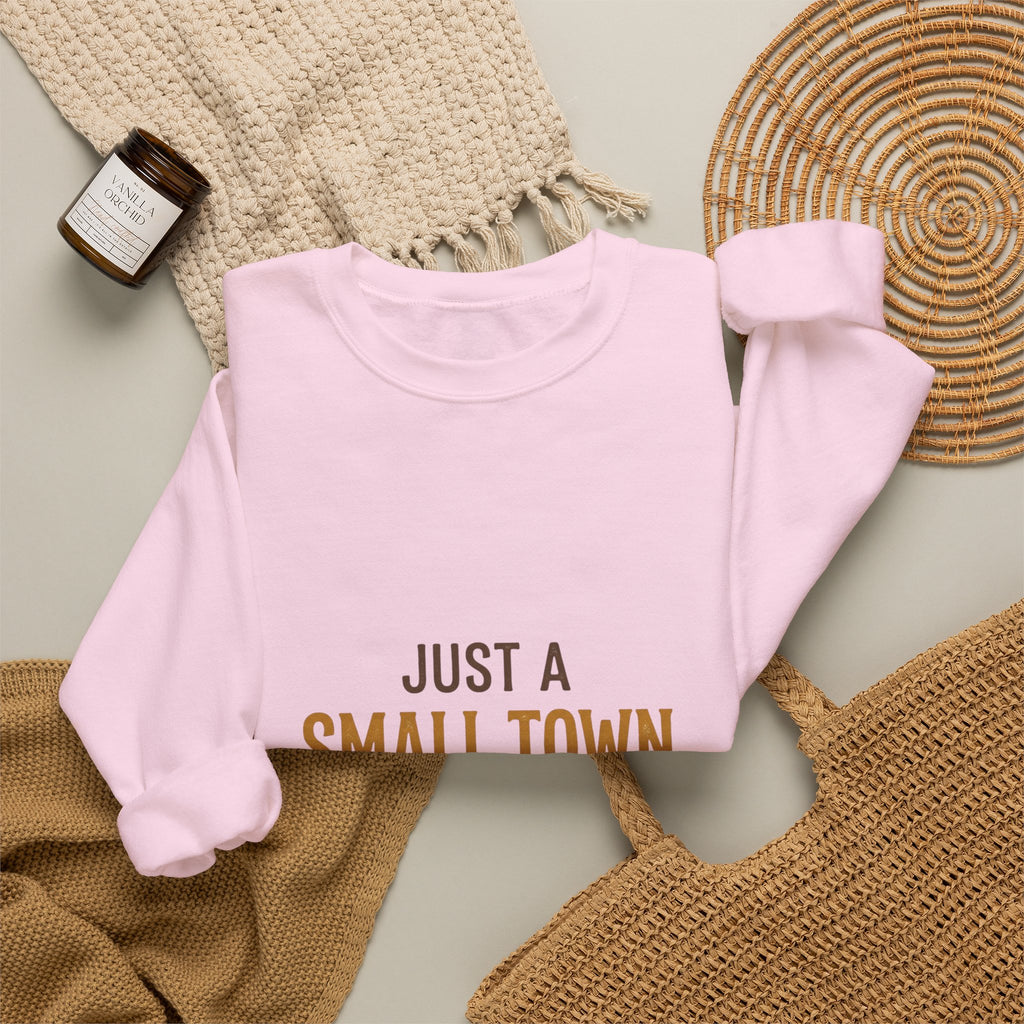Just A Small Town Baker Sweatshirt — Cozy Crewneck for Home Bakers & Bakery Owners