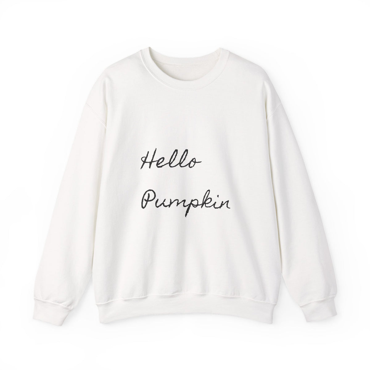 Crewneck Sweatshirt – "Hello Pumpkin" Script Fall Sweatshirt