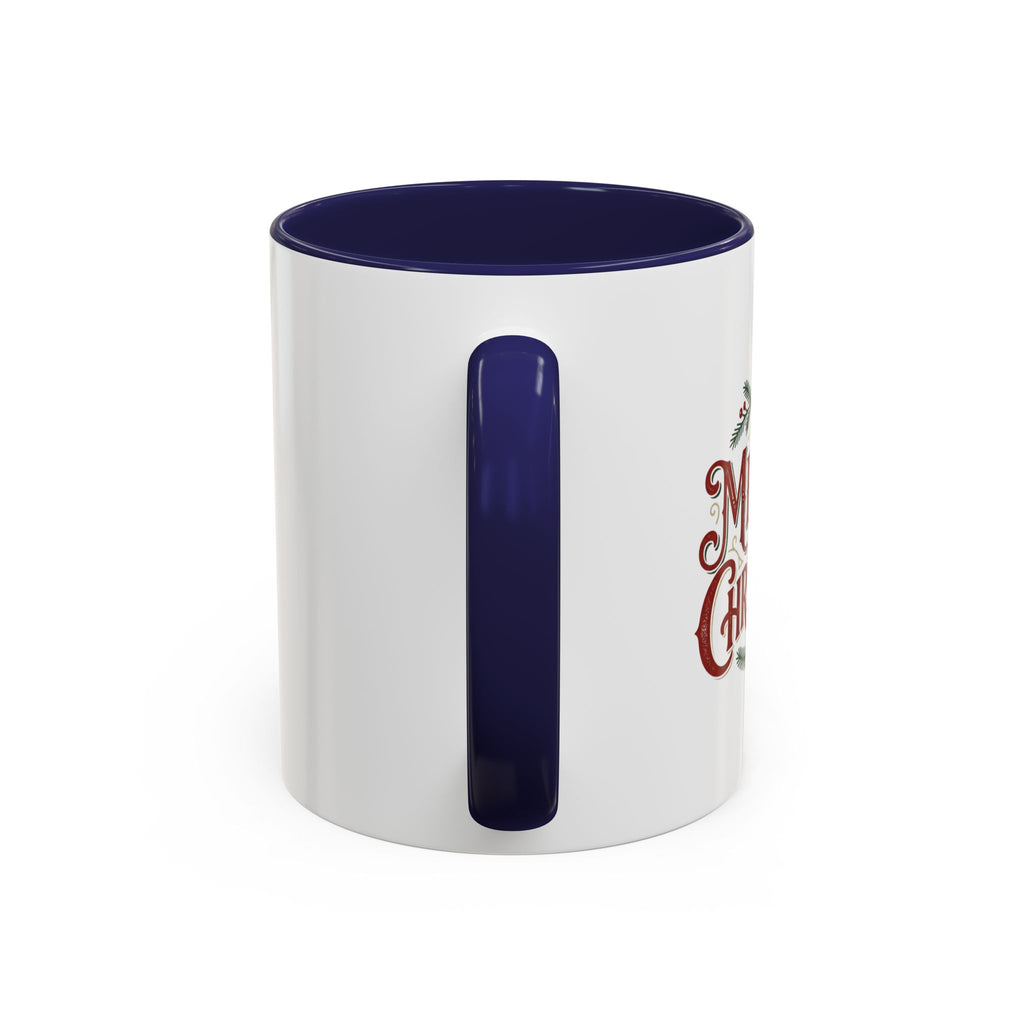 Merry Christmas Accent Coffee Mug (11/15oz) — Festive Holiday Tea & Coffee Cup
