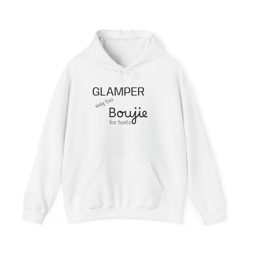 Hoodie — "Glamper: Boujie for Tents" Cozy Camping Hoodie