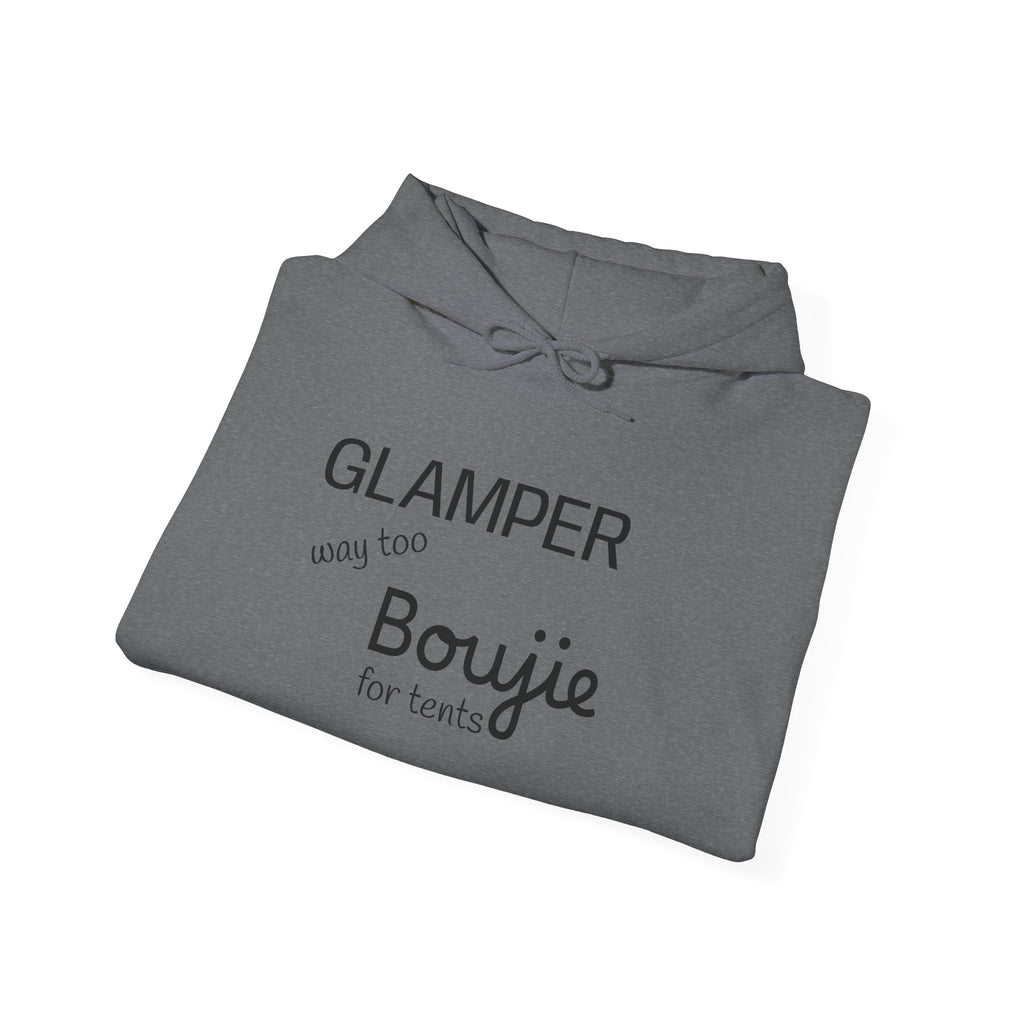 Hoodie — "Glamper: Boujie for Tents" Cozy Camping Hoodie