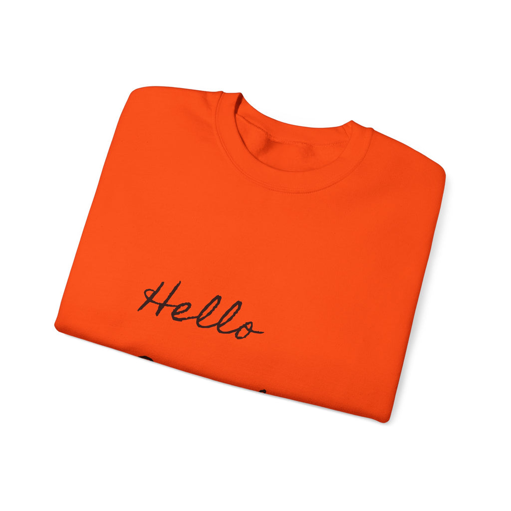Crewneck Sweatshirt – "Hello Pumpkin" Script Fall Sweatshirt