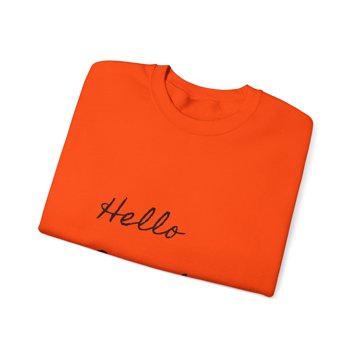 Crewneck Sweatshirt – "Hello Pumpkin" Script Fall Sweatshirt