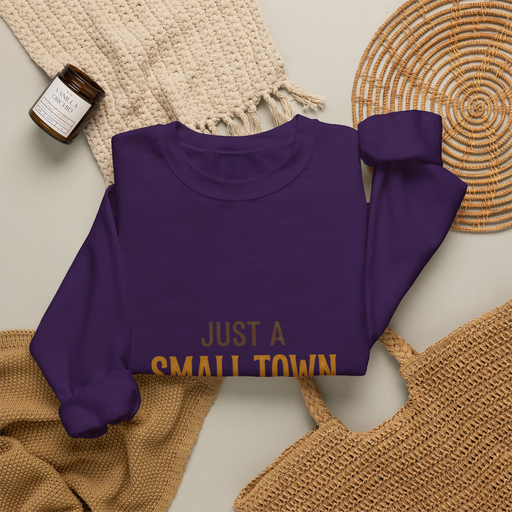 Just A Small Town Baker Sweatshirt — Cozy Crewneck for Home Bakers & Bakery Owners