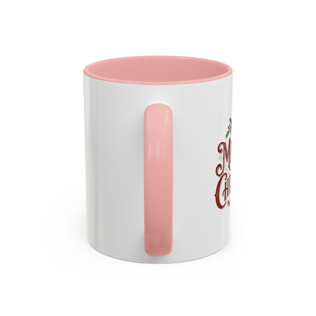 Merry Christmas Accent Coffee Mug (11/15oz) — Festive Holiday Tea & Coffee Cup