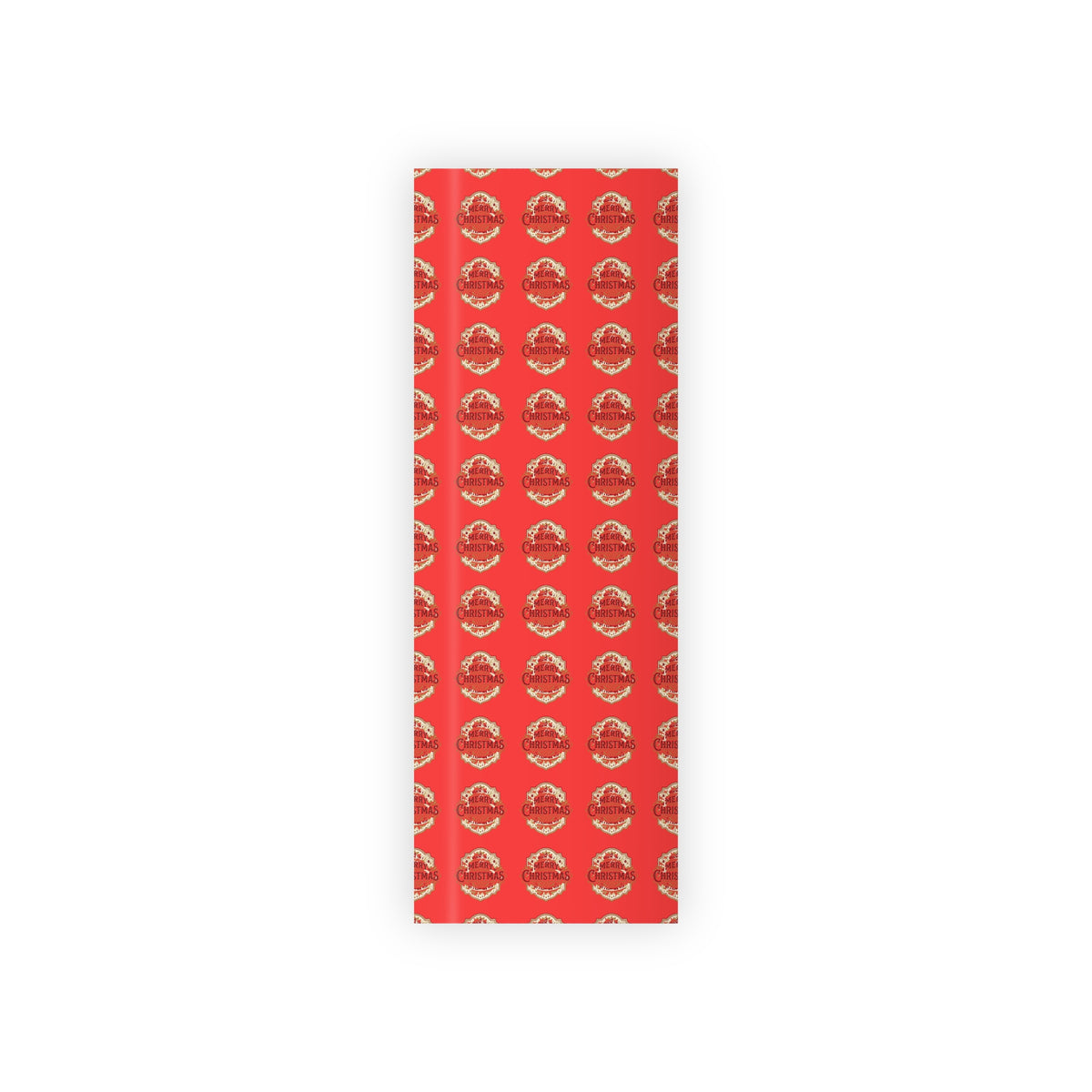 Christmas Gift Wrap Roll — Red 'Merry Christmas' Pattern
