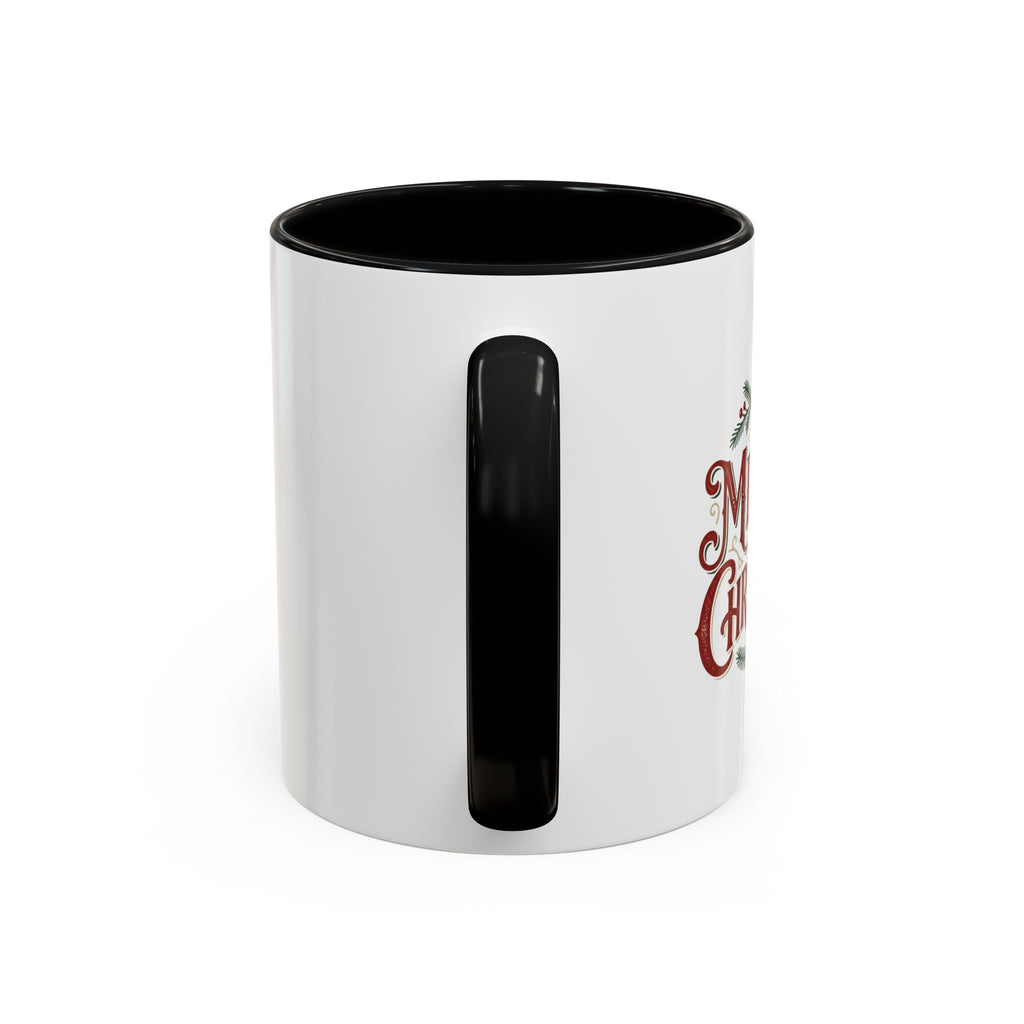 Merry Christmas Accent Coffee Mug (11/15oz) — Festive Holiday Tea & Coffee Cup