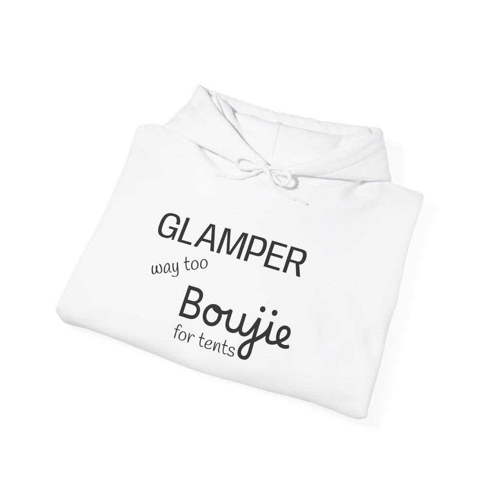 Hoodie — "Glamper: Boujie for Tents" Cozy Camping Hoodie