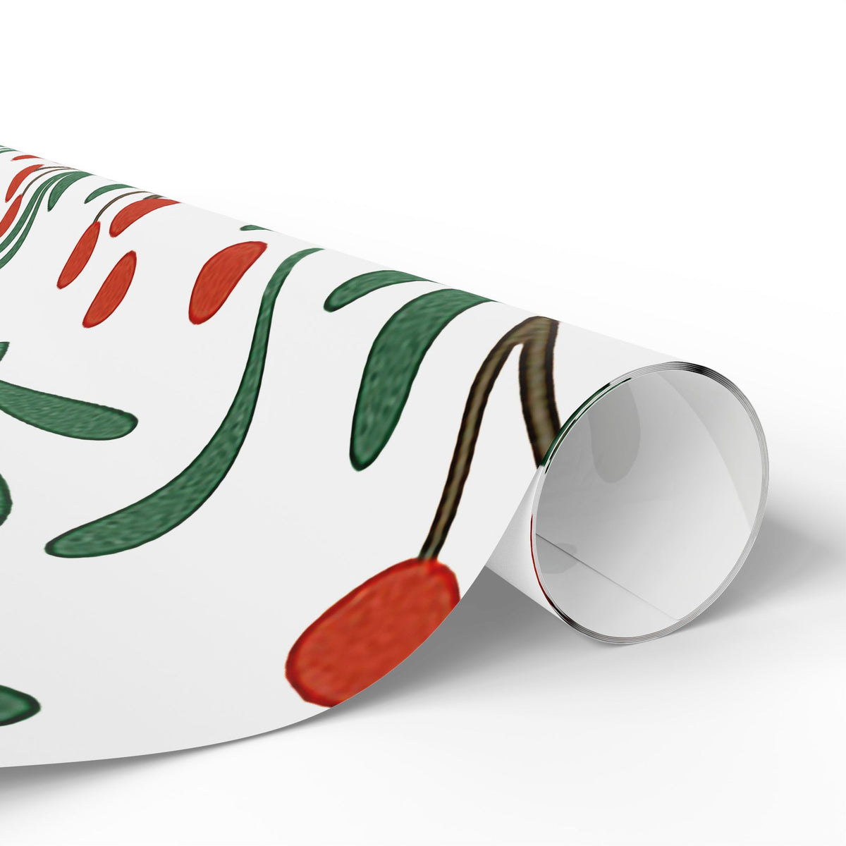 Holiday Berry Wrapping Paper — Festive Greenery Gift Wrap (Christmas)