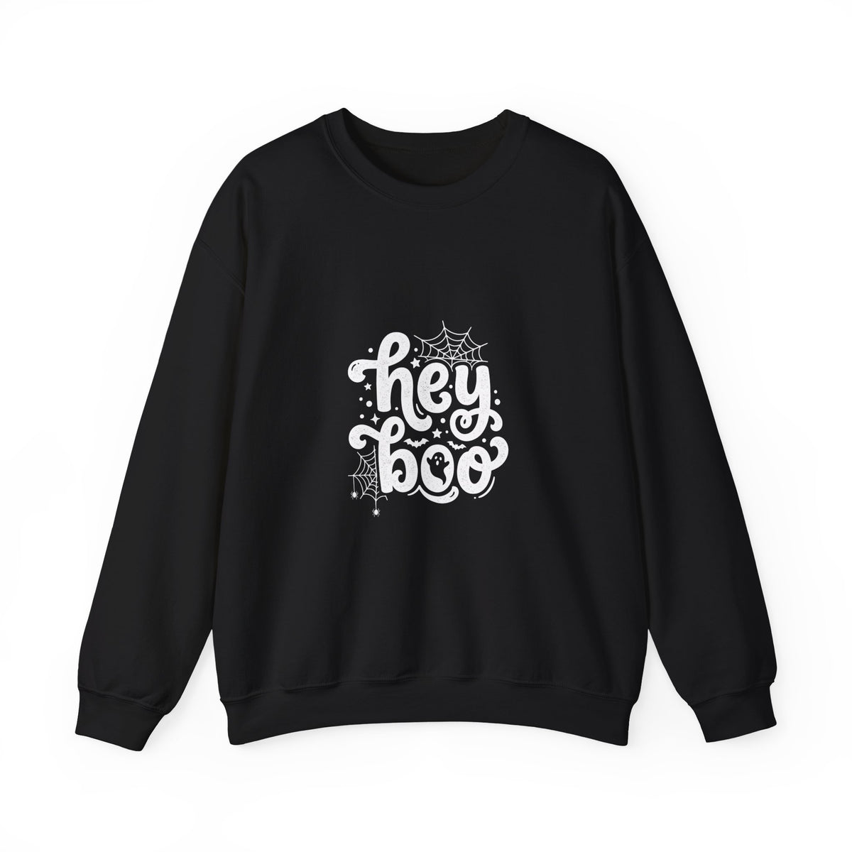 Hey Boo Sweatshirt — Halloween Cute Ghost Graphic Crewneck