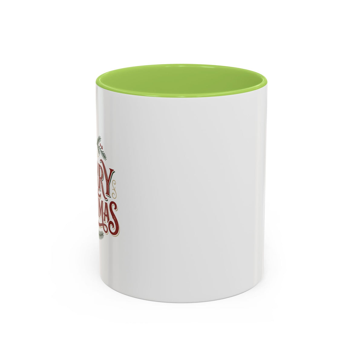 Merry Christmas Accent Coffee Mug (11/15oz) — Festive Holiday Tea & Coffee Cup