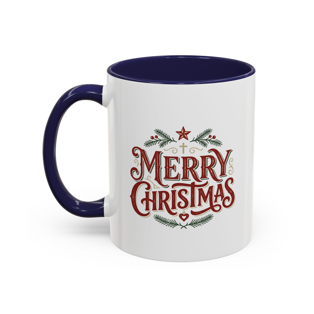 Merry Christmas Accent Coffee Mug (11/15oz) — Festive Holiday Tea & Coffee Cup