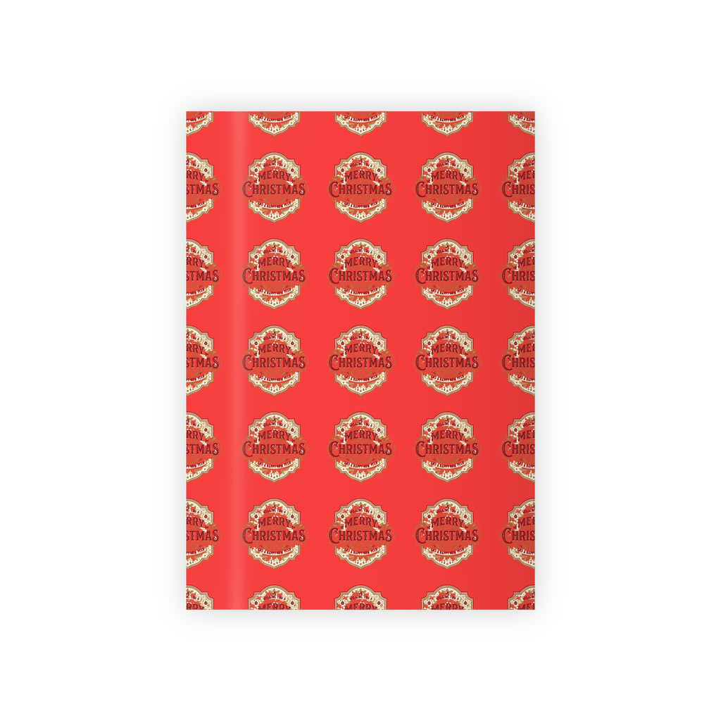 Christmas Gift Wrap Roll — Red 'Merry Christmas' Pattern