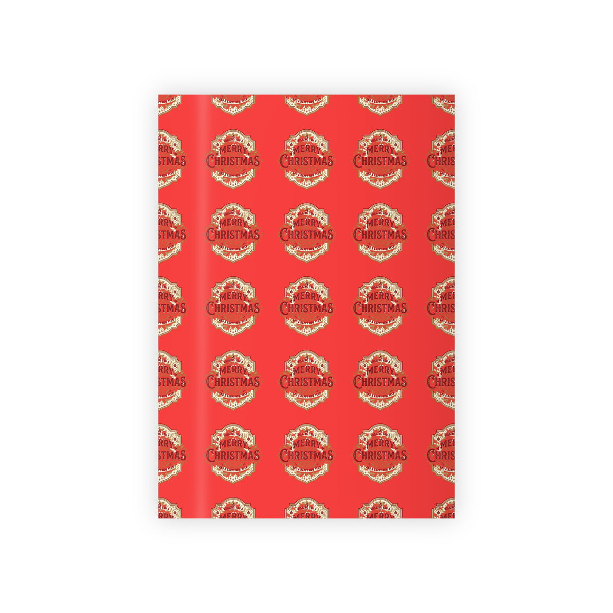 Christmas Gift Wrap Roll — Red 'Merry Christmas' Pattern