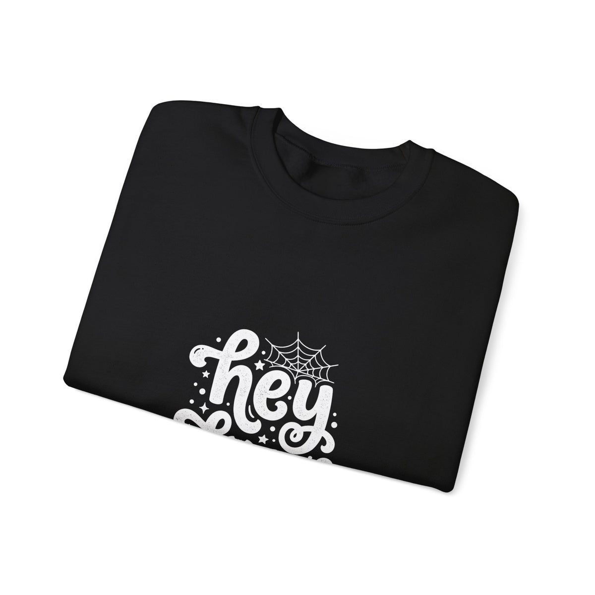Hey Boo Sweatshirt — Halloween Cute Ghost Graphic Crewneck