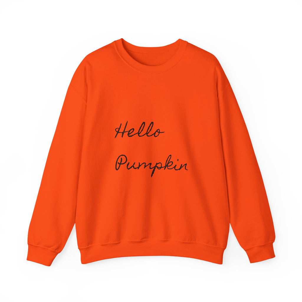 Crewneck Sweatshirt – "Hello Pumpkin" Script Fall Sweatshirt